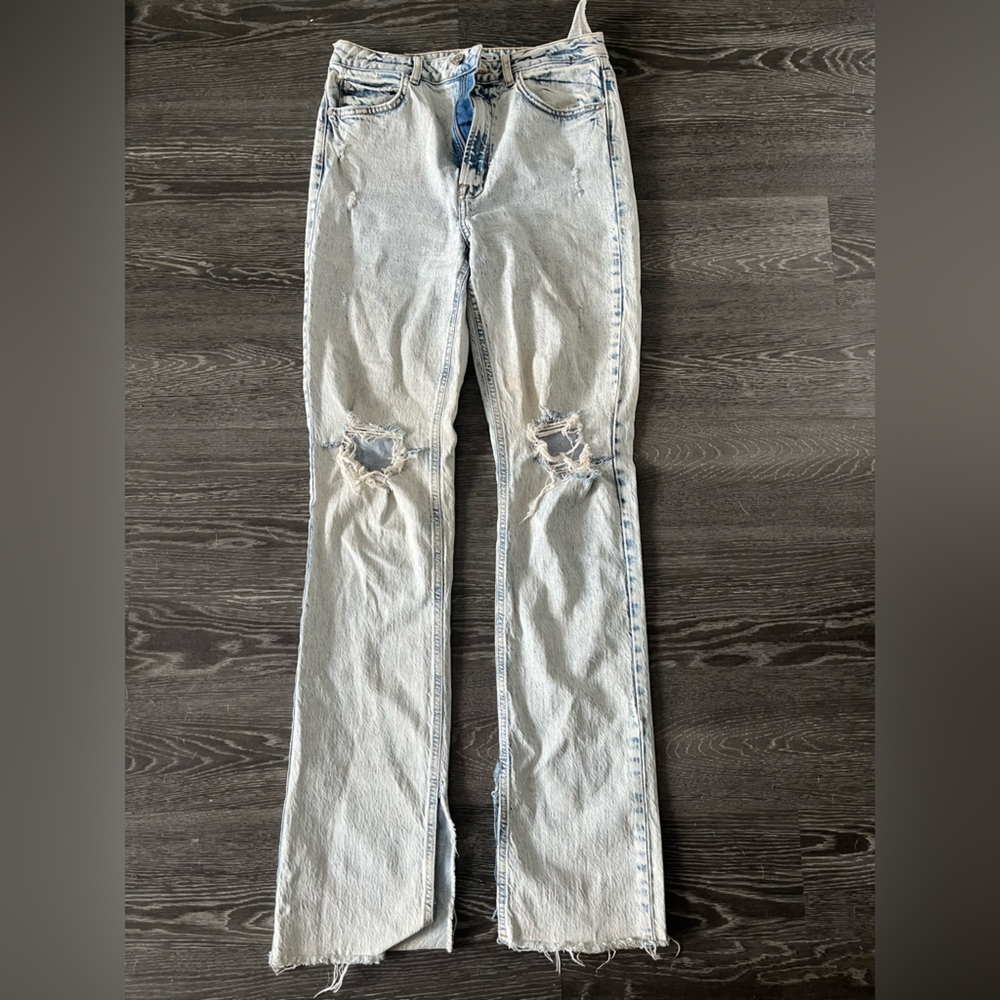 Zara | Acid Wash Distressed Jeans | Acid Wash Denim | 6